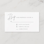 Eenvoudigste moderne RSVP-behuizing Kaart (Voorkant)