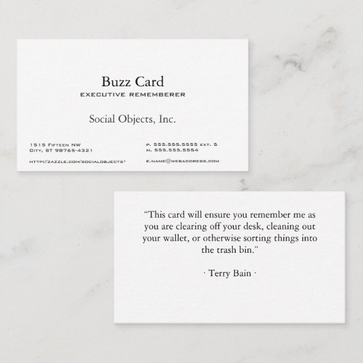 Eenvoudigste Serif American Garamond Gothic Sjablo Visitekaartje (Voorkant / Achterkant)