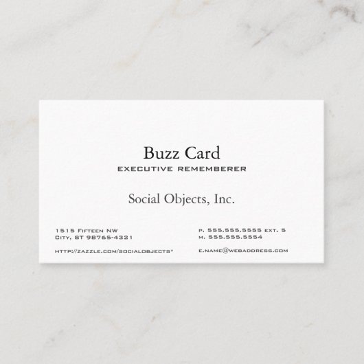 Eenvoudigste Serif American Garamond Gothic Sjablo Visitekaartje (Voorkant)