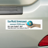 Eenwereldregering Bumpersticker (Op auto)
