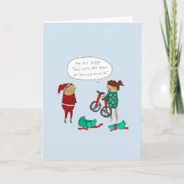 eenwielige kerst | Grappig Fietsen Kerst Kaart