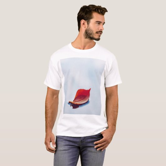 eenzaam blad t-shirt (Voorkant volledig)