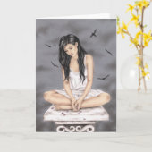 Eenzaam in het Wenskaart van de Liefde Kaart (Gele Bloem)