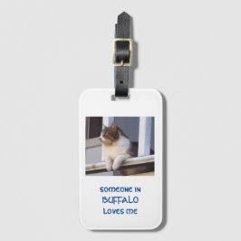 eenzaam kat Bagagelabel