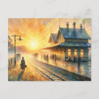 Eenzaam station briefkaart