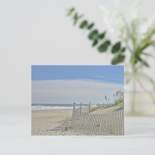 eenzaam strand briefkaart (Staand voorkant)