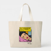 Eenzaam Uur Oude Romantische Strip Kunst Grote Tote Bag (Achterkant)