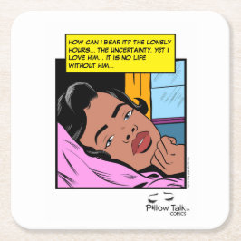 Eenzaam Uur Reflectie Valentijn Romantiek Kartonnen Onderzetters