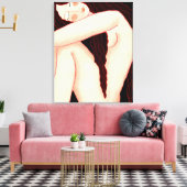 Eenzaamheid Abstract digitaal portret van een vrou Canvas Afdruk (Insitu (Woonkamer))