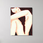 Eenzaamheid Abstract digitaal portret van een vrou Canvas Afdruk (Voorkant)