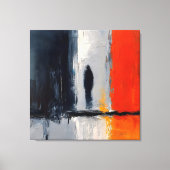 Eenzaamheid – Abstract figuur in stedelijke stilte Canvas Afdruk (Voorkant)