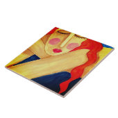 Eenzaamheid Abstract Portret van een Vrouw Tegeltje (Zijkant)