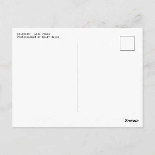 Eenzaamheid Briefkaart (Achterkant)