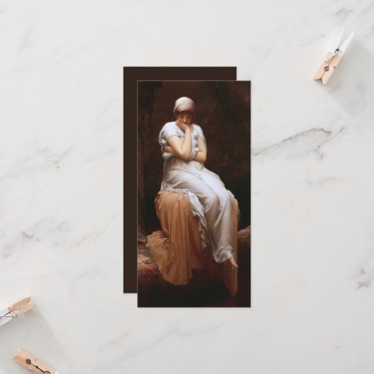 Eenzaamheid (door Frederic Leighton) Kaart (Voorkant / Achterkant in situ)