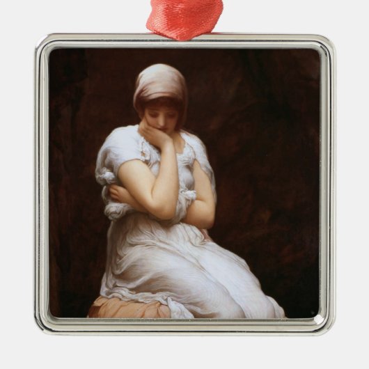 Eenzaamheid (door Frederic Leighton) Metalen Ornament (Voorkant)