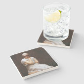 Eenzaamheid (door Frederic Leighton) Stenen Onderzetter (Zijkant)