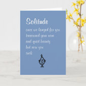 Eenzaamheid, een grappig denken aan je gedicht kaart (Gele Bloem)