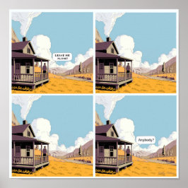 Eenzaamheid Eenzaamheid Cartoon Poster Print Wall 