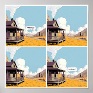 Eenzaamheid Eenzaamheid Cartoon Poster Print Wall