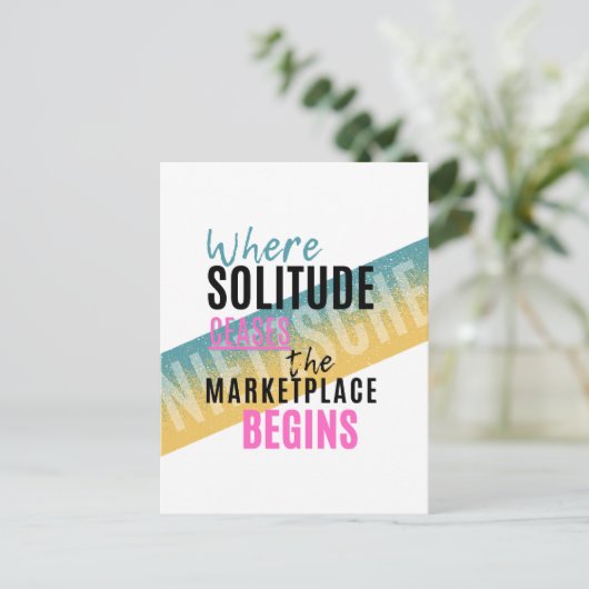 Eenzaamheid en menigten Introvert Nietzsche quote Briefkaart (Staand voorkant)