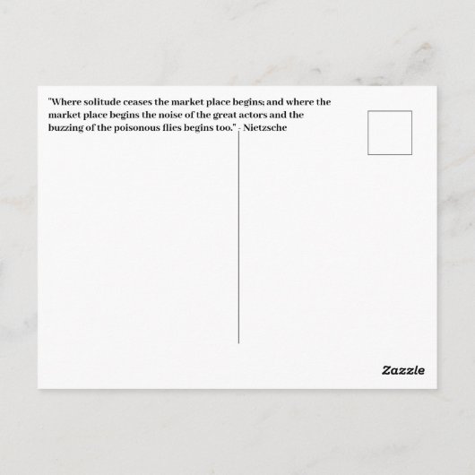 Eenzaamheid en menigten Introvert Nietzsche quote Briefkaart (Achterkant)