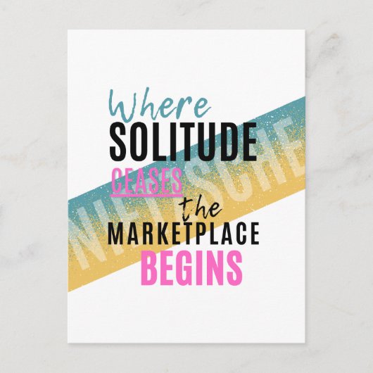 Eenzaamheid en menigten Introvert Nietzsche quote Briefkaart (Voorkant)