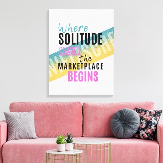 Eenzaamheid en menigten Introvert Nietzsche quote Canvas Afdruk (Insitu (Woonkamer))