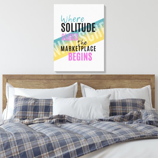 Eenzaamheid en menigten Introvert Nietzsche quote Canvas Afdruk (Insitu (Slaapkamer))