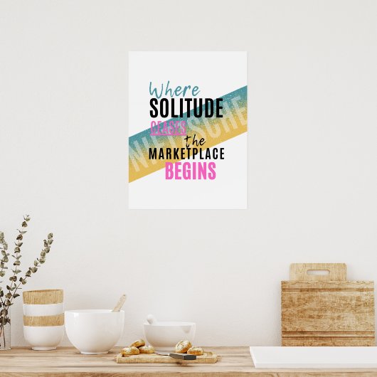 Eenzaamheid en menigten Introvert Nietzsche quote Poster (Keuken)
