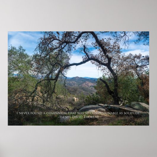 Eenzaamheid - Henry David Thoreau Poster (Voorkant)