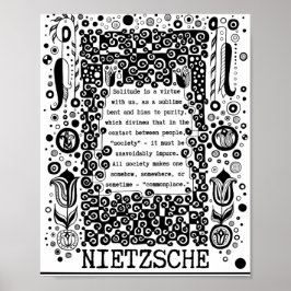 Eenzaamheid is een deugd citaat van Nietzsche Poster