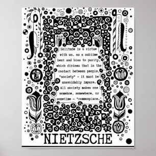 Eenzaamheid is een deugd citaat van Nietzsche Poster