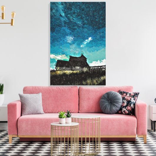 Eenzaamheid onder de sterren canvas afdruk (Insitu (Woonkamer))