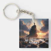 Eenzaamheid op het Zee DE HEER IS MIJN ROTS Sleutelhanger (Voorkant)