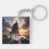 Eenzaamheid op het Zee DE HEER IS MIJN ROTS Sleutelhanger (Achterkant)