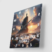 Eenzaamheid op het Zee DE HEER IS MIJN ROTS Vierkante Klok (Hoek)