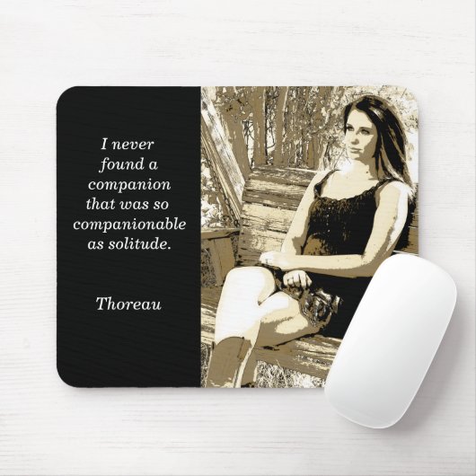 Eenzaamheid - Thoreau citaat - muismat (Met muis)