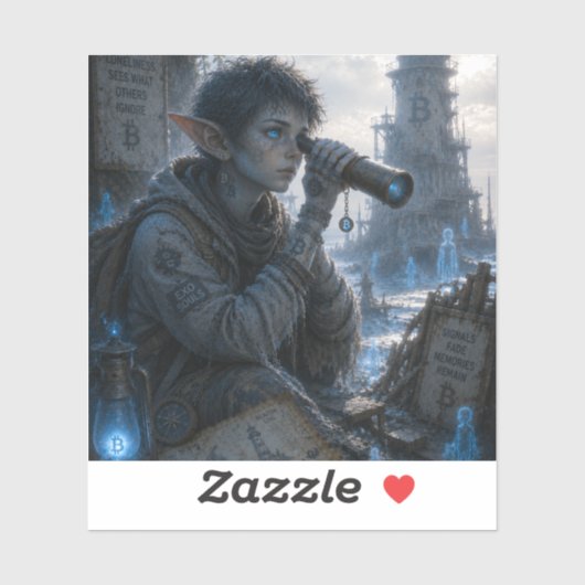 Eenzaamheid / Waarnemer / Verwoede Vuurtoren Sticker (Vel)