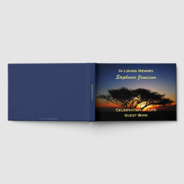 Eenzame acacia bij zonsopgang, viering van het lev gastenboek