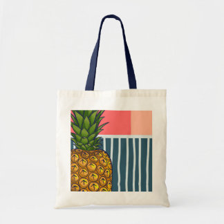 Eenzame ananas levendig tote bag