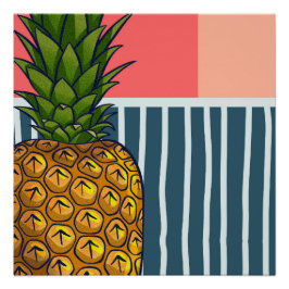 Eenzame ananas Statement muur kunst Perfect Poster