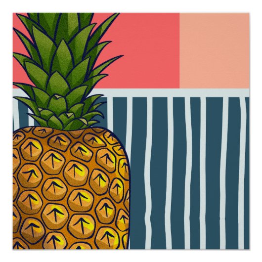 Eenzame ananas Statement muur kunst Perfect Poster (Voorkant)
