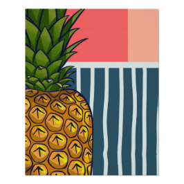 'Eenzame ananas' | Statement wandkunst poster
