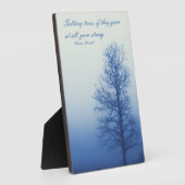 Eenzame bomen groeien sterk - Silhouette in mist Fotoplaat (Zijkant)