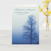 Eenzame bomen groeien sterk - Wenskaart Kaart (Gele Bloem)