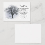 Eenzame boom in de winter bedankt kaart notitiekaartje (Voorkant / Achterkant)