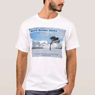 Eenzame boom, Nederlandse haven, Alaska T-shirt