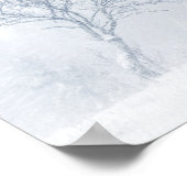 Eenzame boom tijdens het sneeuwstorm in de winter poster (Hoek)