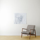 Eenzame boom tijdens het sneeuwstorm in de winter wandkleed (In Situ (horizontaal))