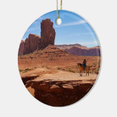 Eenzame Cowboy Versiering Keramisch Ornament (Links)